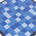 tuile de mosaïque de poudre de verre de cristal bleu de vente chaude pour le mur de piscine